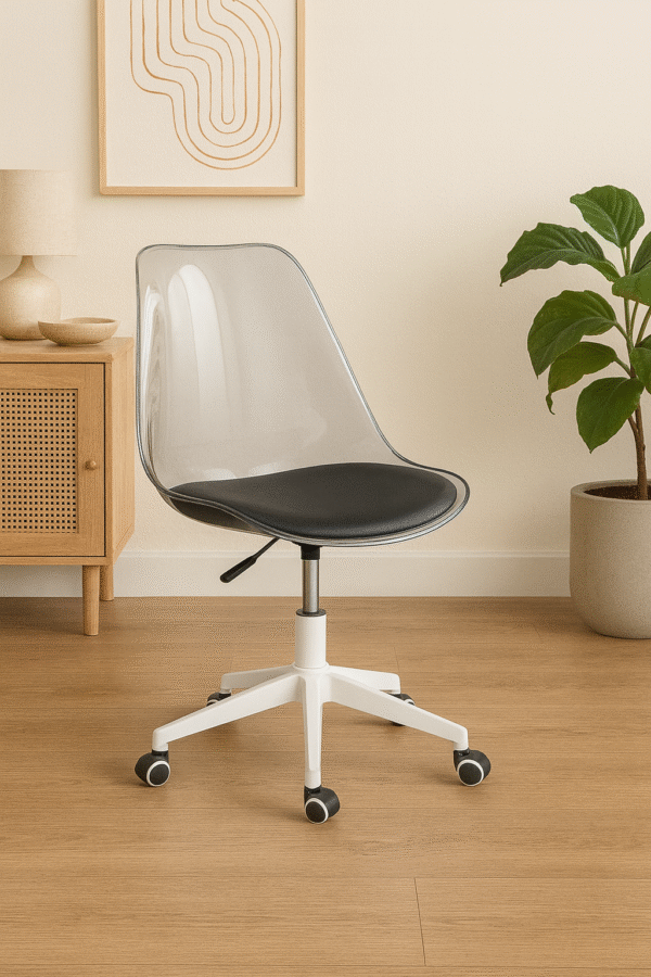 Transparent Acrylic Office Chair with Cushion