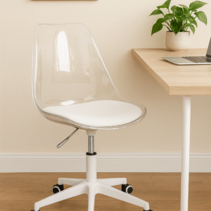 Transparent Acrylic Office Chair with Cushion