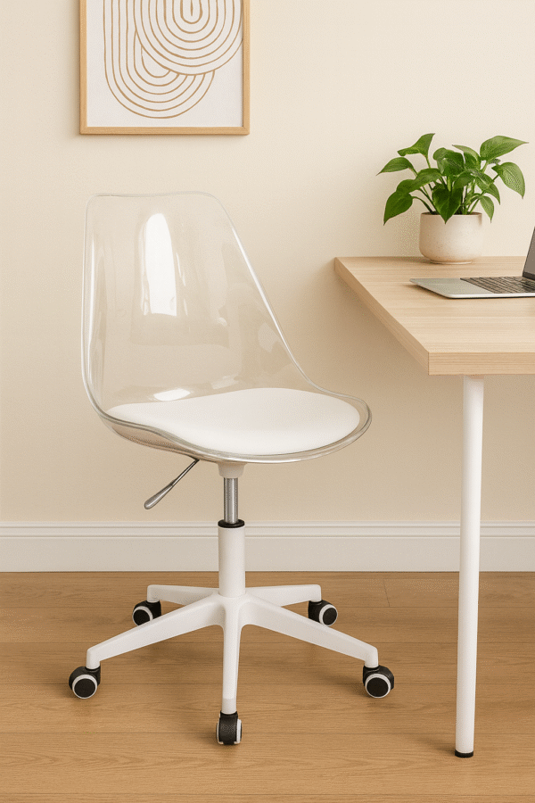 Transparent Acrylic Office Chair with Cushion