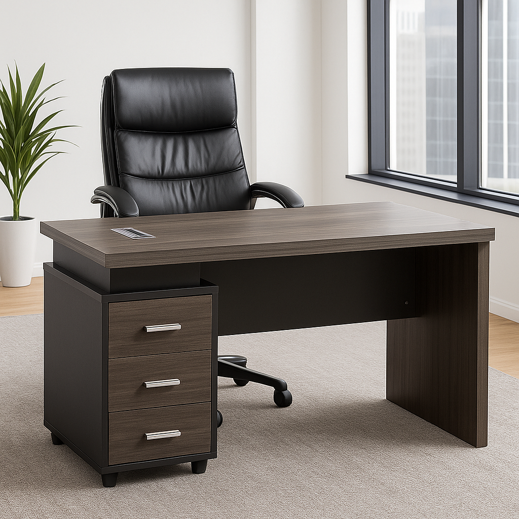 Executive 1.4M 3-Drawer Office Desk - Image 2