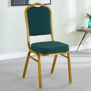 Elegant banquet chair with gold frame