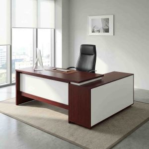 1.8M custom executive desk with fixed side extension