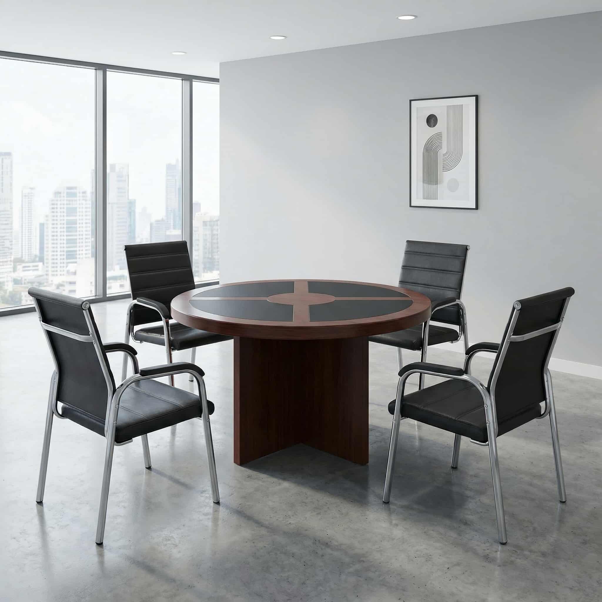 4-Seater Executive Round Meeting Table