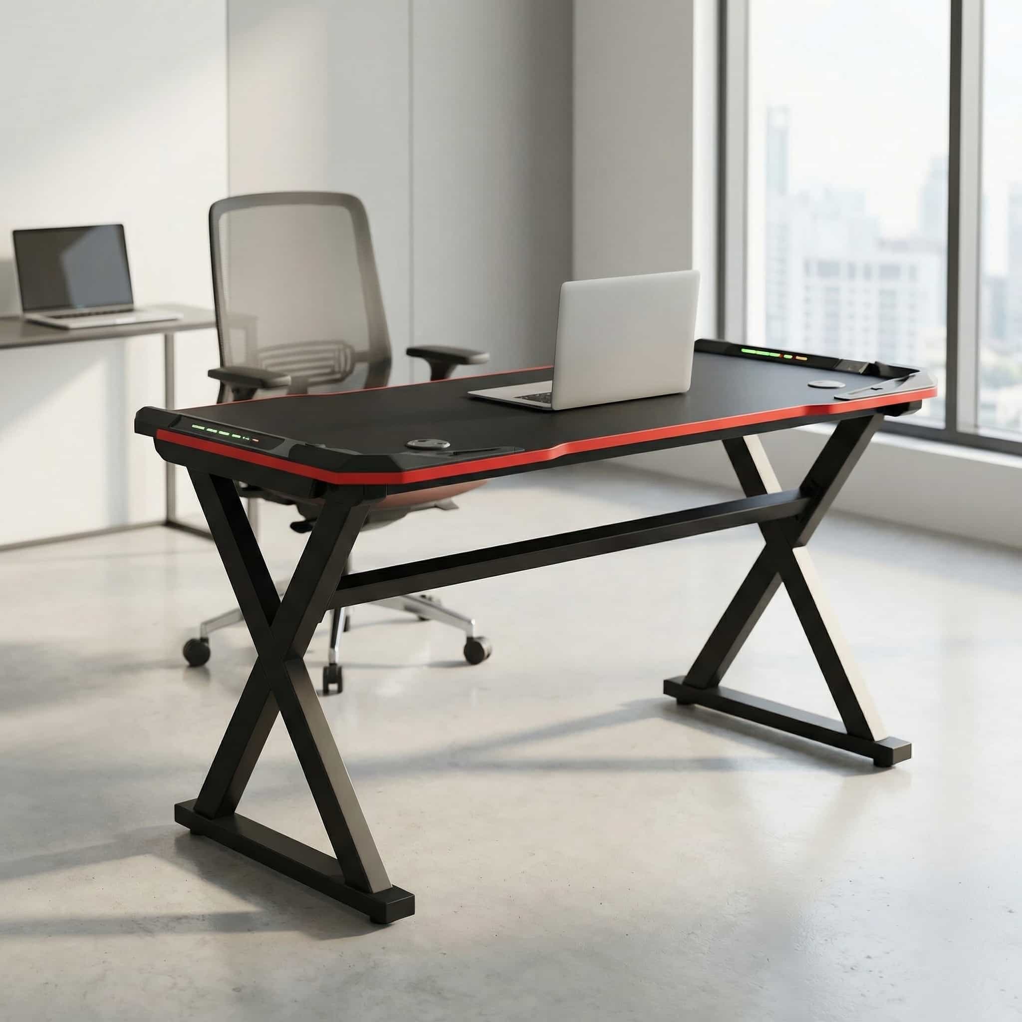 Gaming PC computer desk for gaming setup