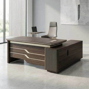 1.6m office desk with side return extension