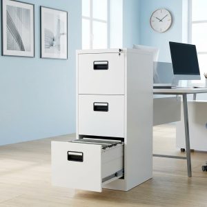 3 drawer steel filing cabinet office storage