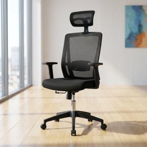 adjustable height ergonomic office chair with mesh backrest