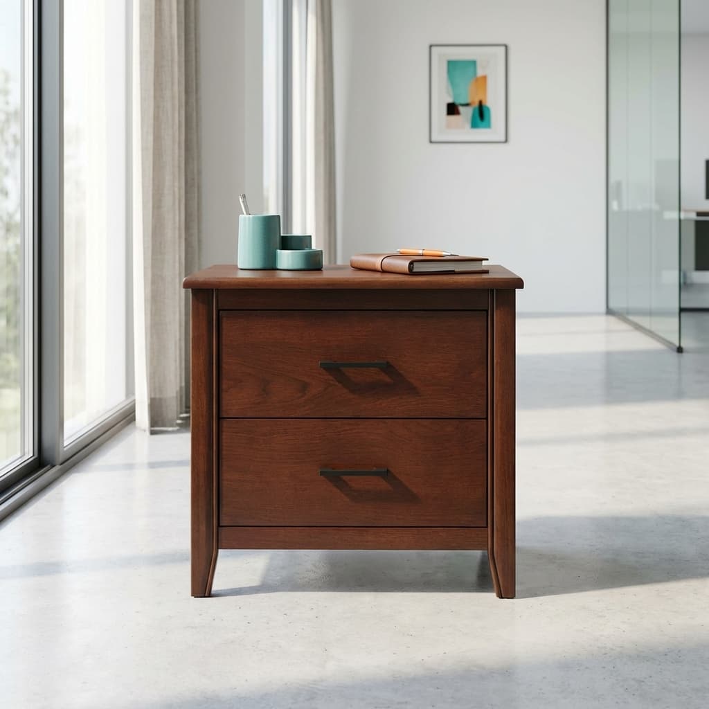 modern 2 drawer bedside table for bedroom