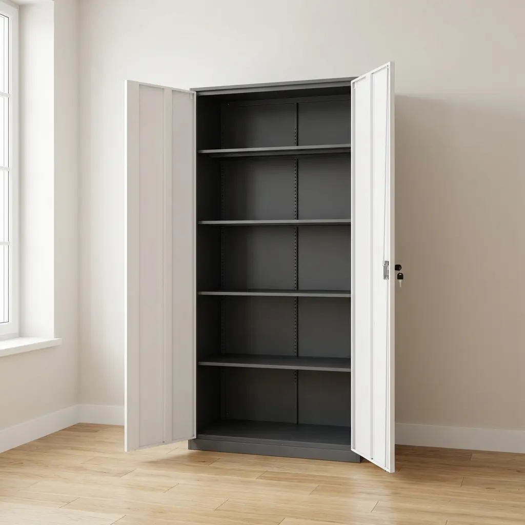 Metal Storage Cabinet With 2 Doors for secure office file and document storage