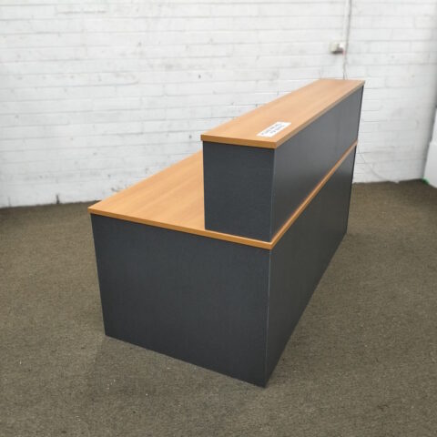 Cherry Reception Desk 1.6 meter MDF reception counter with storage drawers
