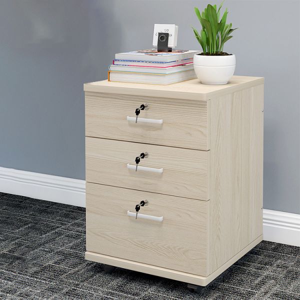 3 Drawer Mobile Pedestal Cabinet with lockable office storage drawers