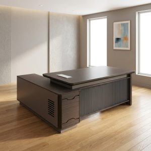2000mm executive desk with built in storage
