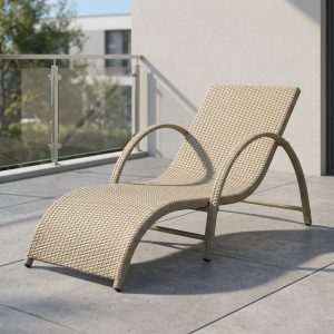 Riviera rattan outdoor lounger chair for patio and poolside