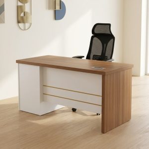 1.4m office desk with ergonomic mesh chair