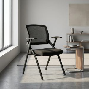 Foldable library chair designed for study and educational spaces