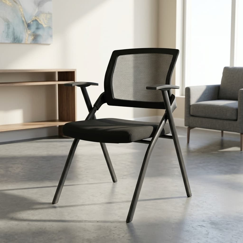 Foldable library chair designed for study and educational spaces