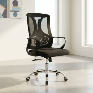 Mid back adjustable office chair with mesh back