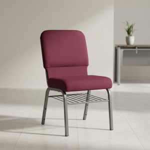 Fabric Stackable Church Chair with padded seating and durable frame