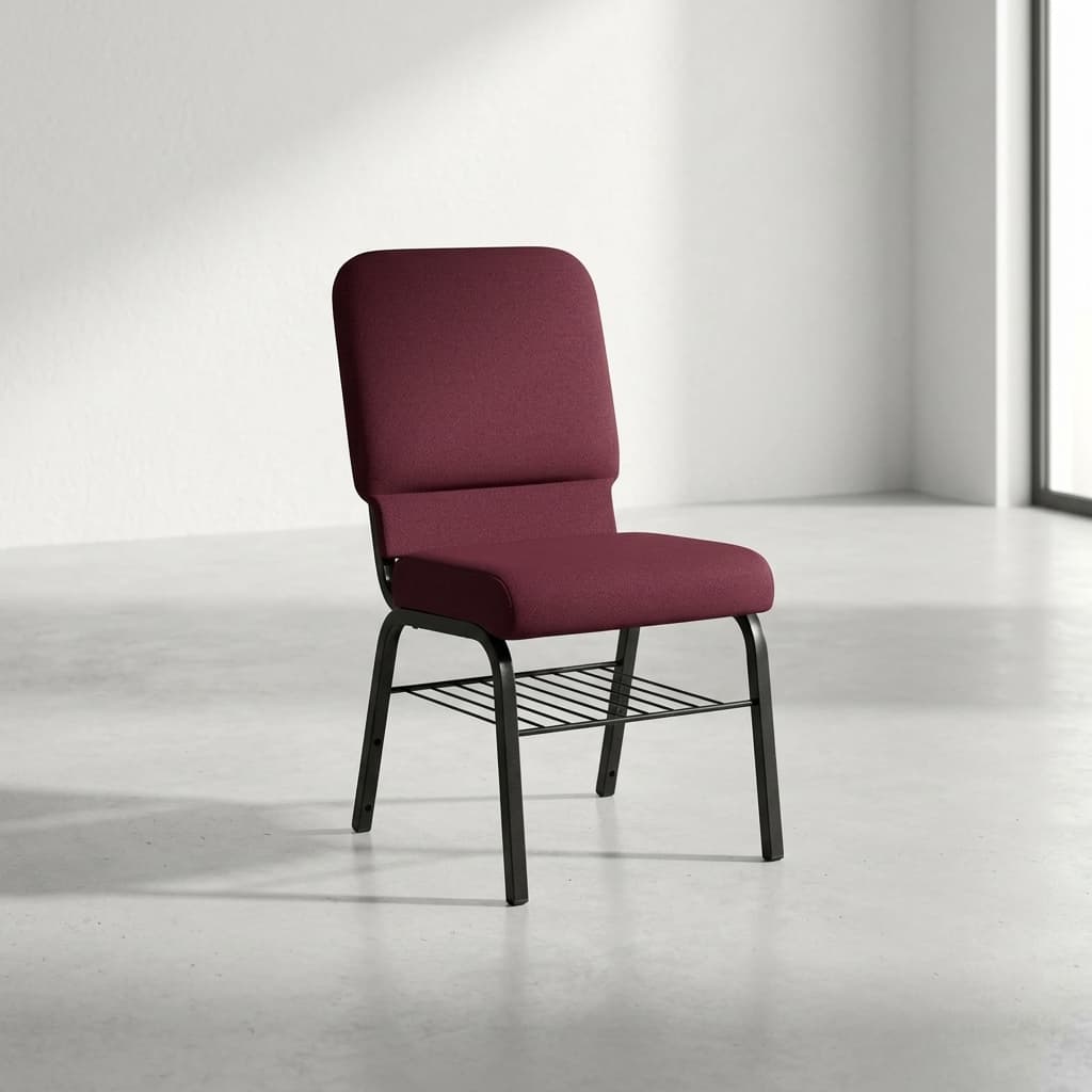 Fabric Stackable Church Chair with padded seating and durable frame
