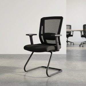 Mesh Visitor Office Chair with breathable back support and modern office design