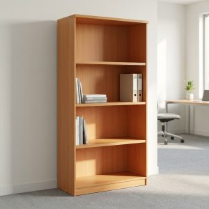 Open Office Bookshelf with spacious shelves for office organization