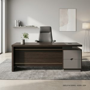 1.8m L-shaped boss table with side storage cabinet and executive design