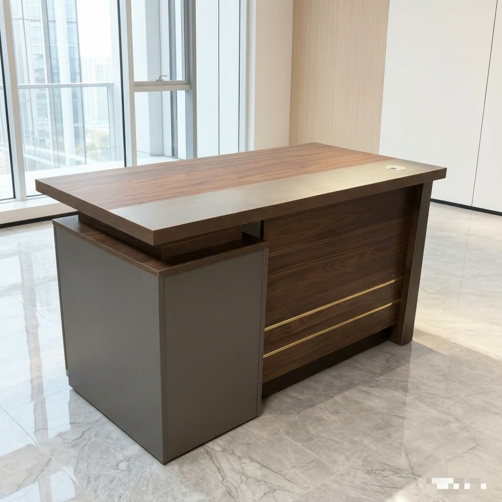 1200mm executive office desk with built-in storage drawers and cable management