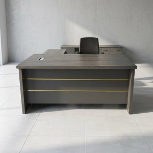 1800mm Wooden Office Desk with side return and cable management