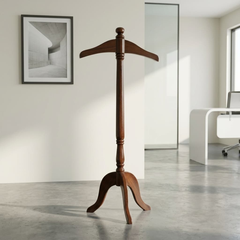 Orion wooden coat hanger stand with classic freestanding design
