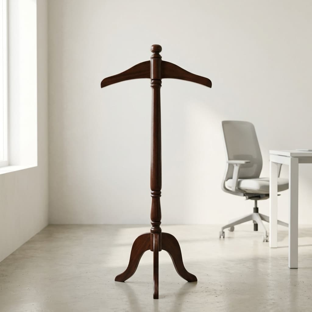 Orion wooden coat hanger stand with classic freestanding design