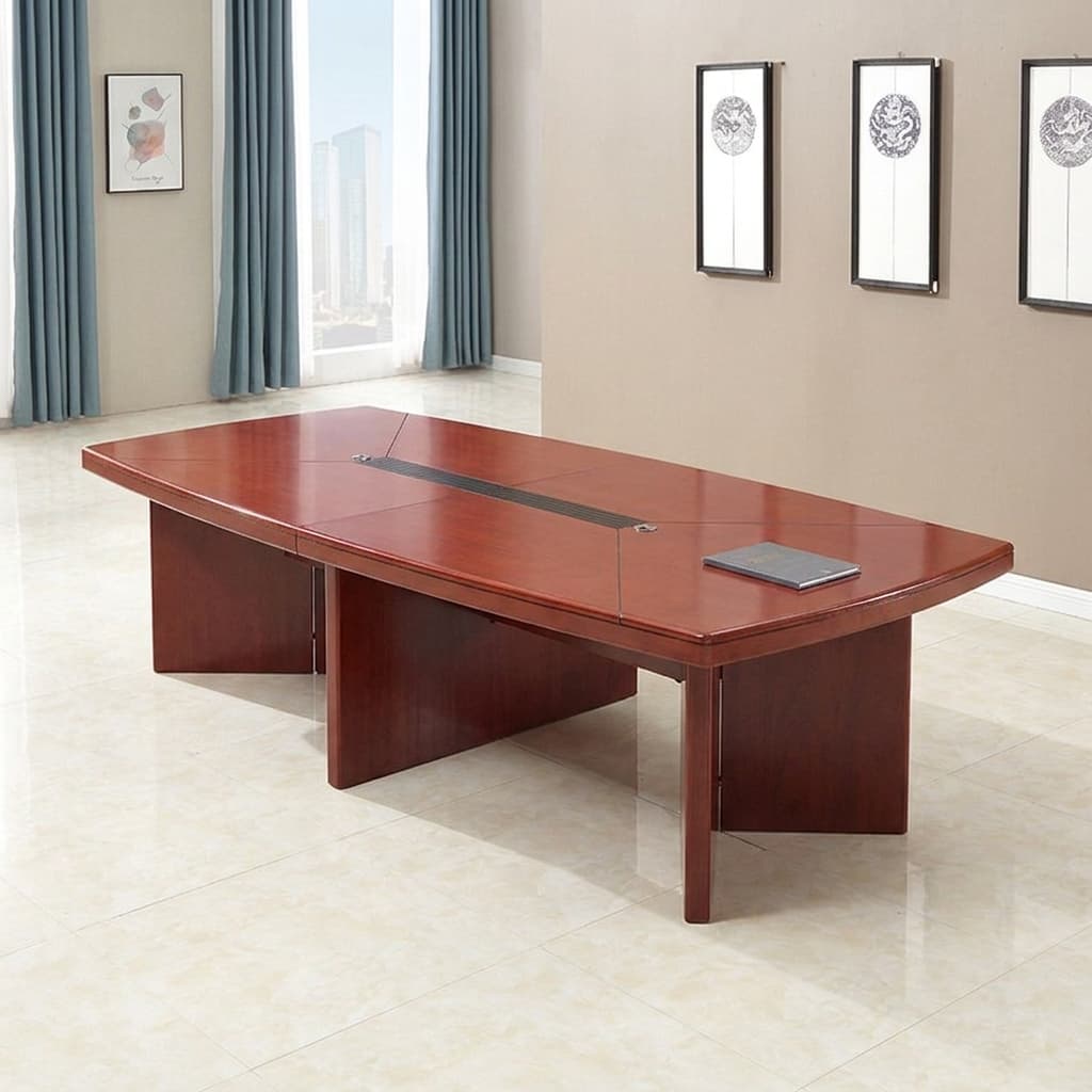 3000mm conference table seating 10 people with cable management system