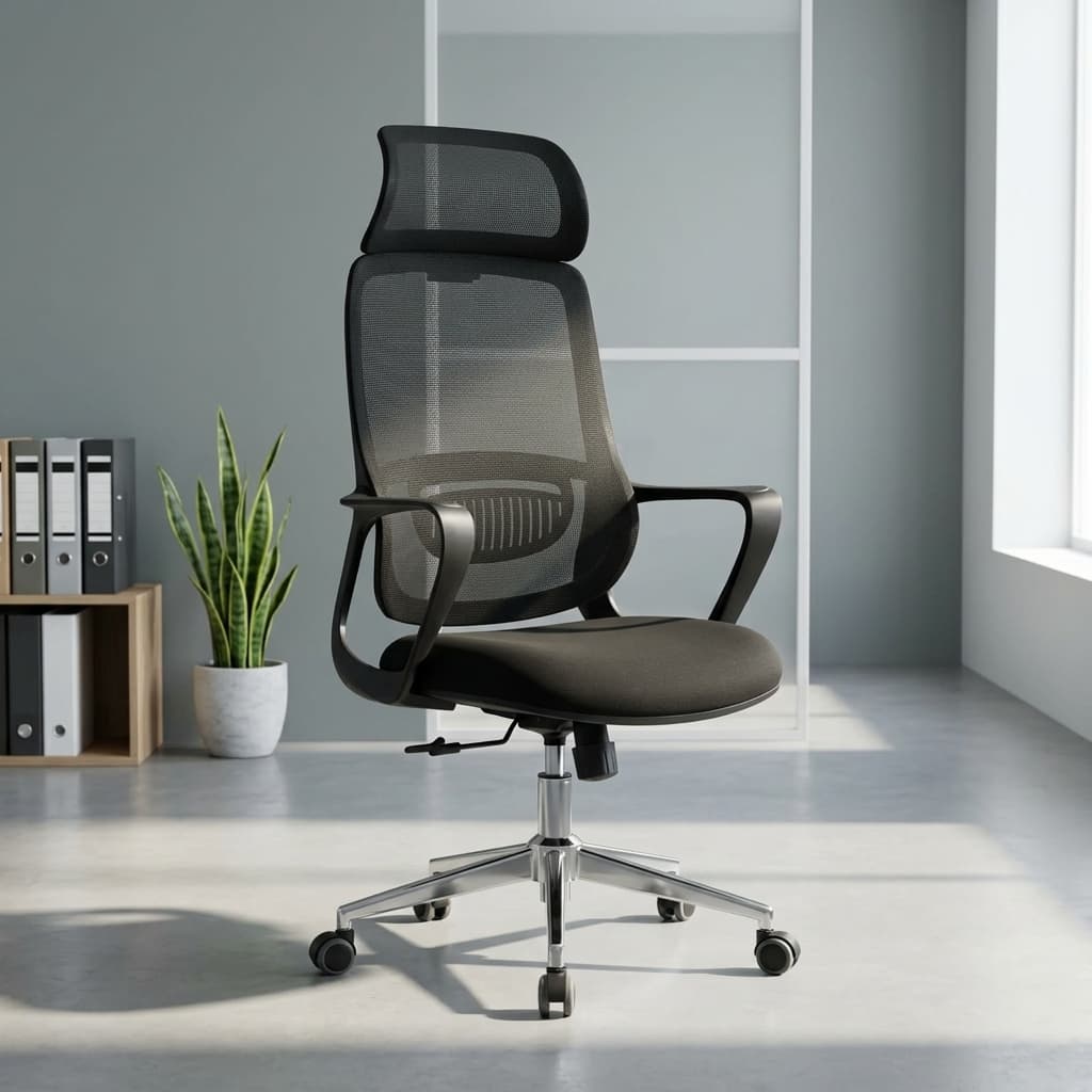 Jasper ergonomic office chair with adjustable headrest and lumbar support