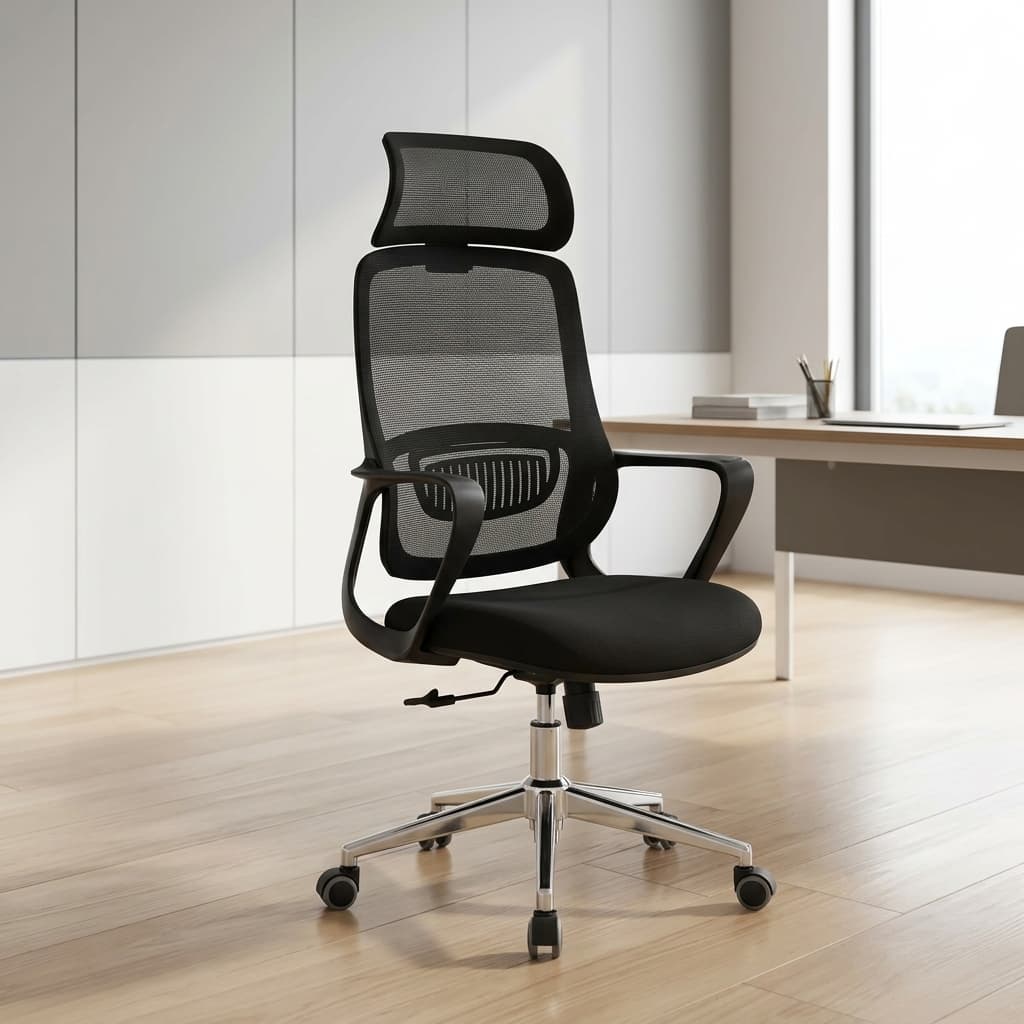 Jasper ergonomic office chair with adjustable headrest and lumbar support