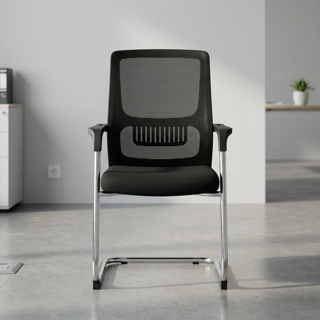 Galaxy Design visitor chair with mesh back and cantilever steel frame
