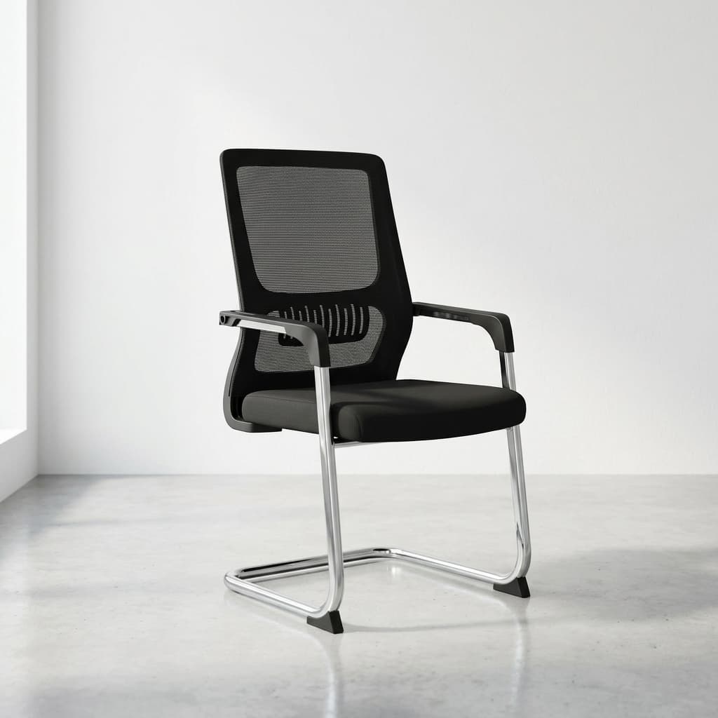 Galaxy Design visitor chair with mesh back and cantilever steel frame