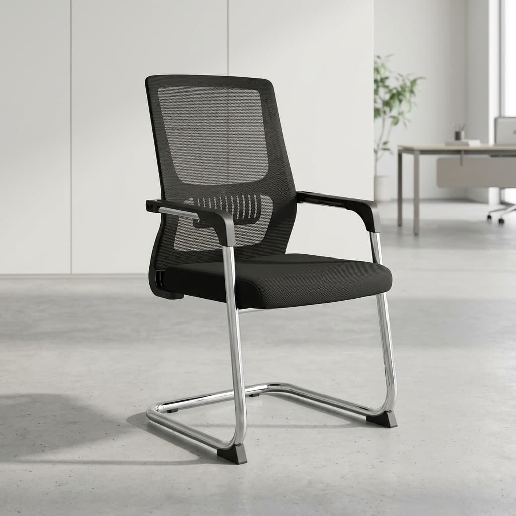 Galaxy Design visitor chair with mesh back and cantilever steel frame