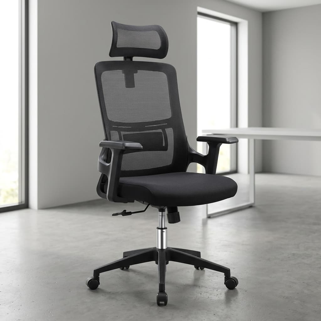 High Back Staff Office Seat with breathable mesh back and adjustable height