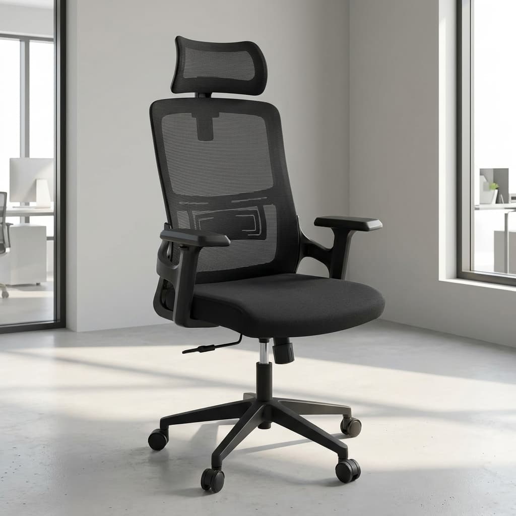 High Back Staff Office Seat with breathable mesh back and adjustable height