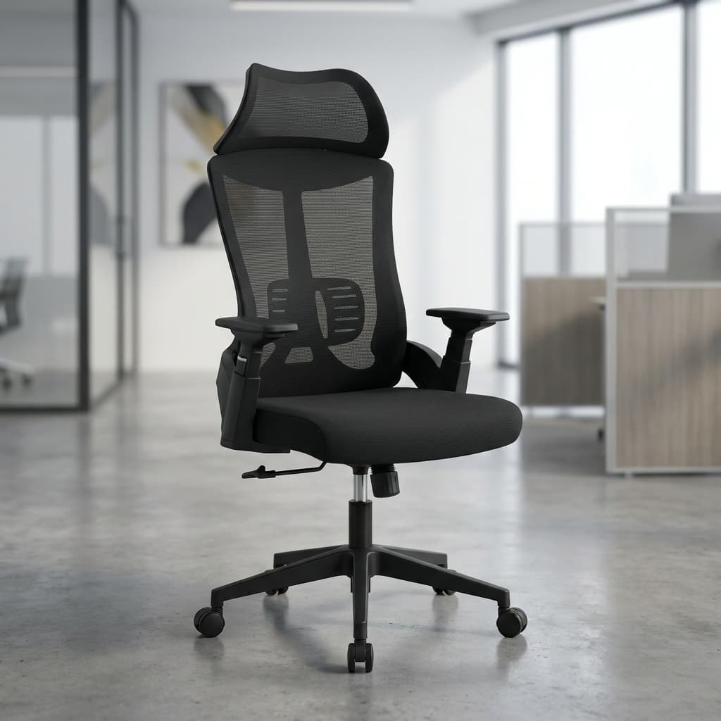 Ergonomic Mesh Office Chair with Front and Back Adjustable Armrests