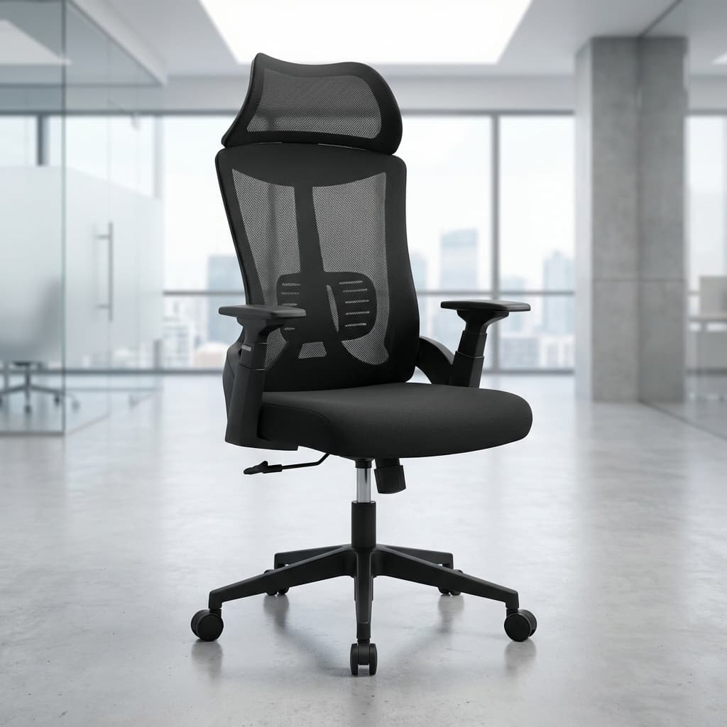 Ergonomic Mesh Office Chair with Front and Back Adjustable Armrests