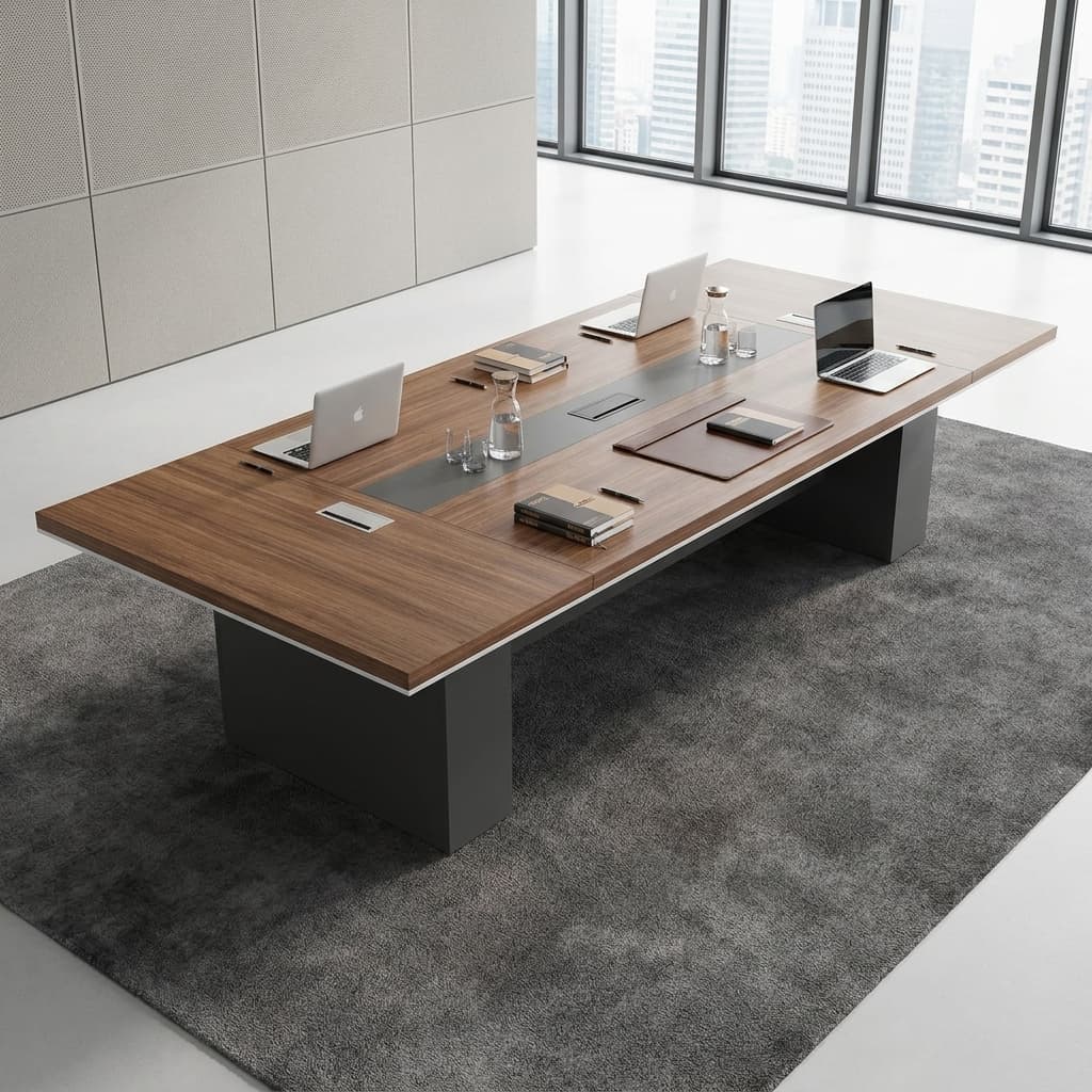 3.5m Power Executive Boardroom Table with Integrated Power Access