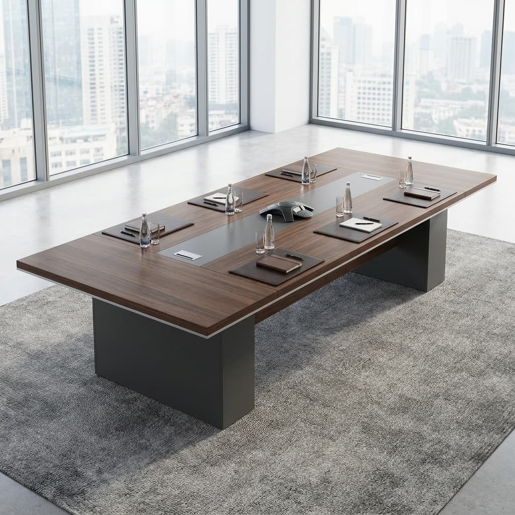 3.5m Power Executive Boardroom Table with Integrated Power Access