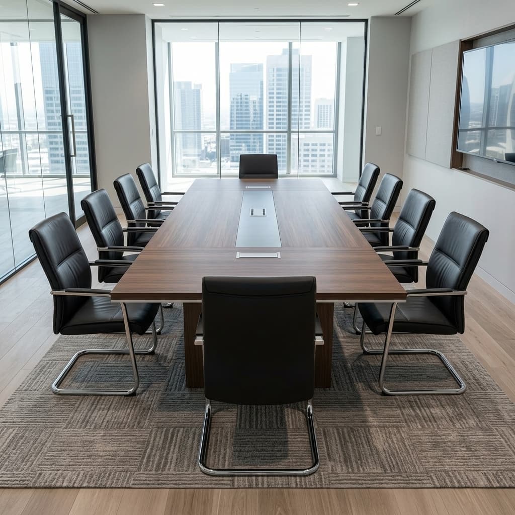 3.5m Power Executive Boardroom Table with Integrated Power Access