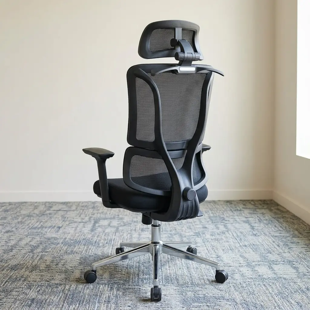 Office Chair With Adjustable Lumbar Support, 3D Armrests and Headrest