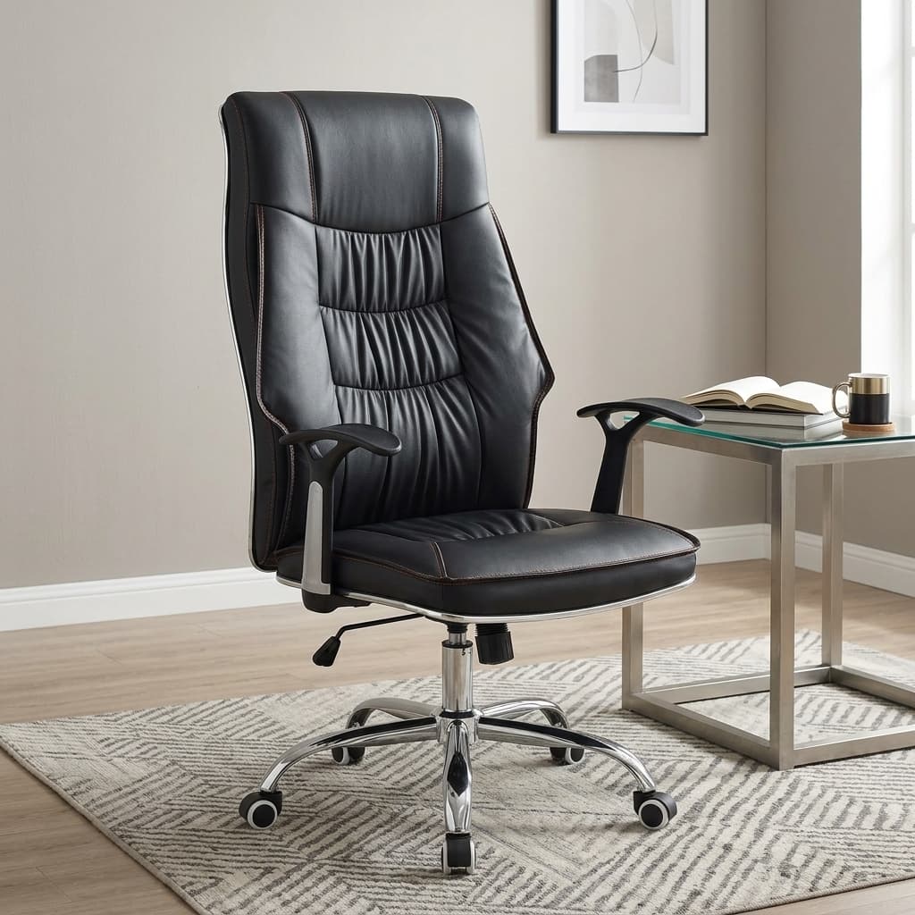 Reclining Leather Office Chair for Sale in Kenya with High Back, Padded Seat and Adjustable Recline