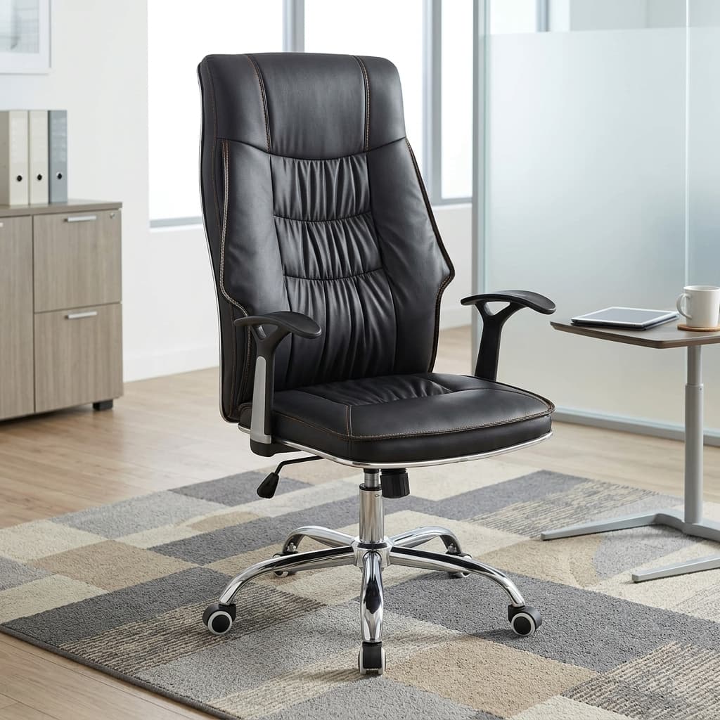 Reclining Leather Office Chair for Sale in Kenya with High Back, Padded Seat and Adjustable Recline