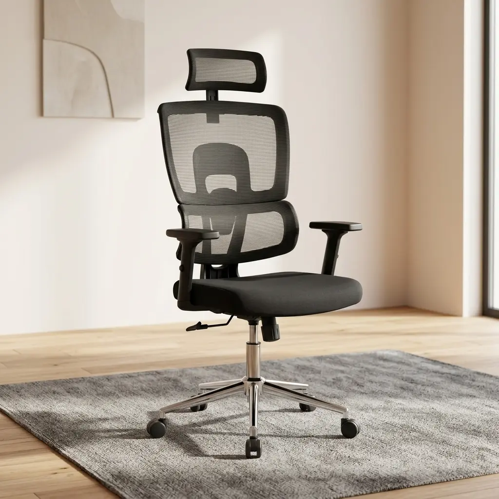 Ergonomic Task Desk Chair with Adjustable Headrest and Armrests