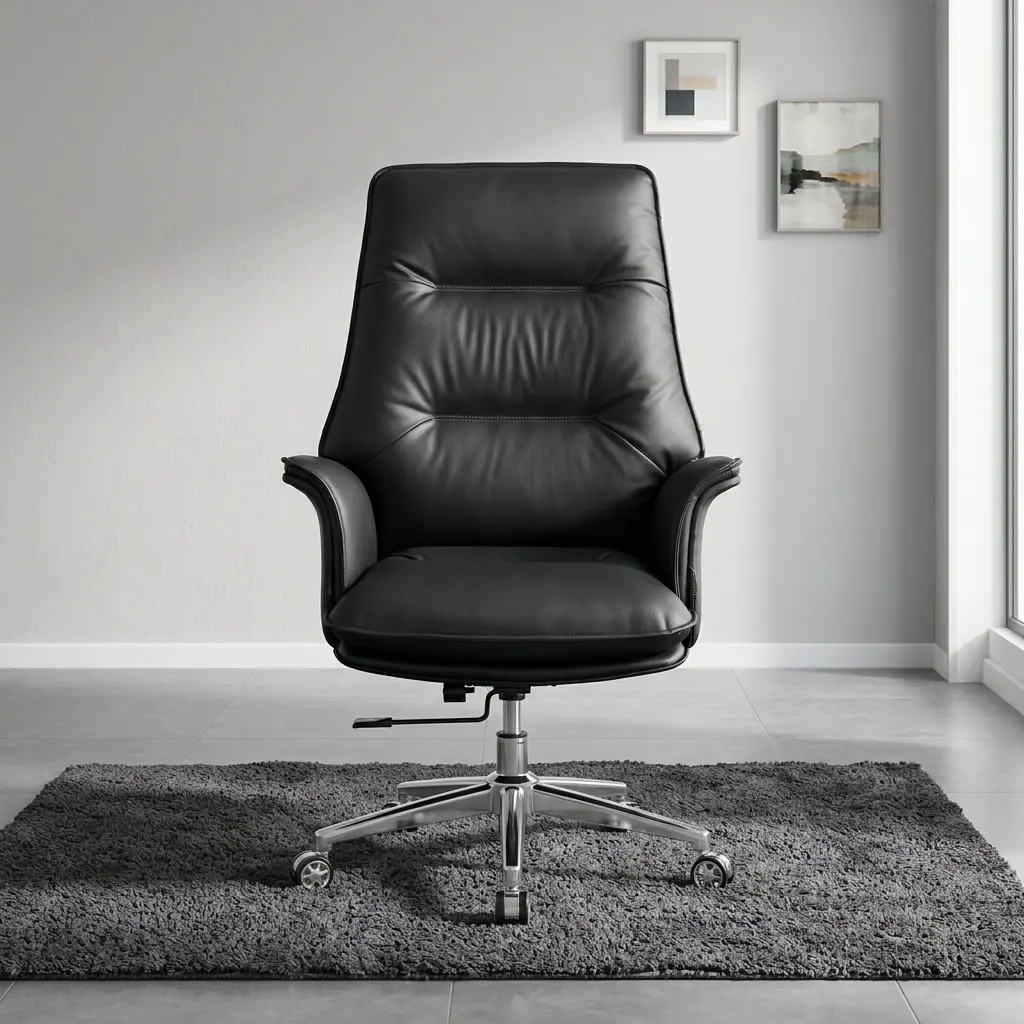 Plush Ergonomic Office Seat with Reclining and Tilt-Lock Function