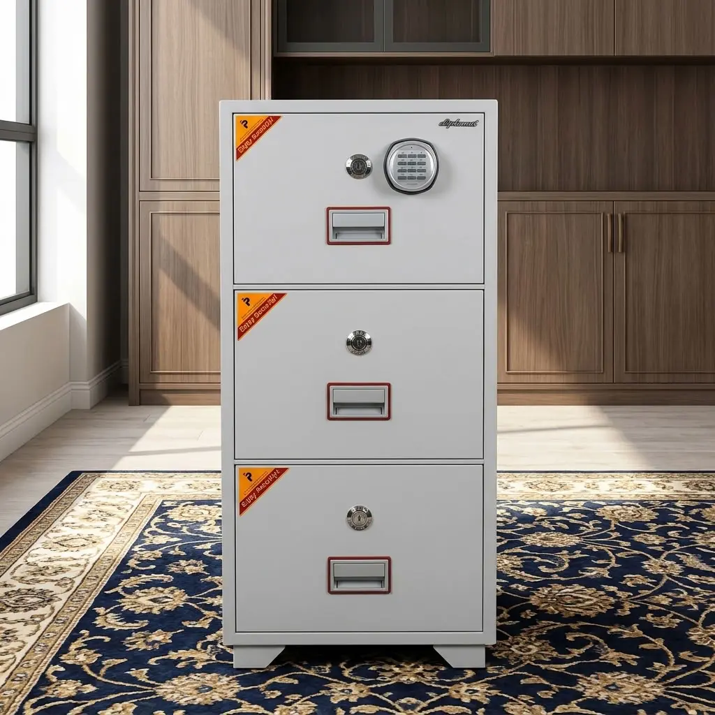3-Drawer Fireproof Cabinet with Digital Combination Lock