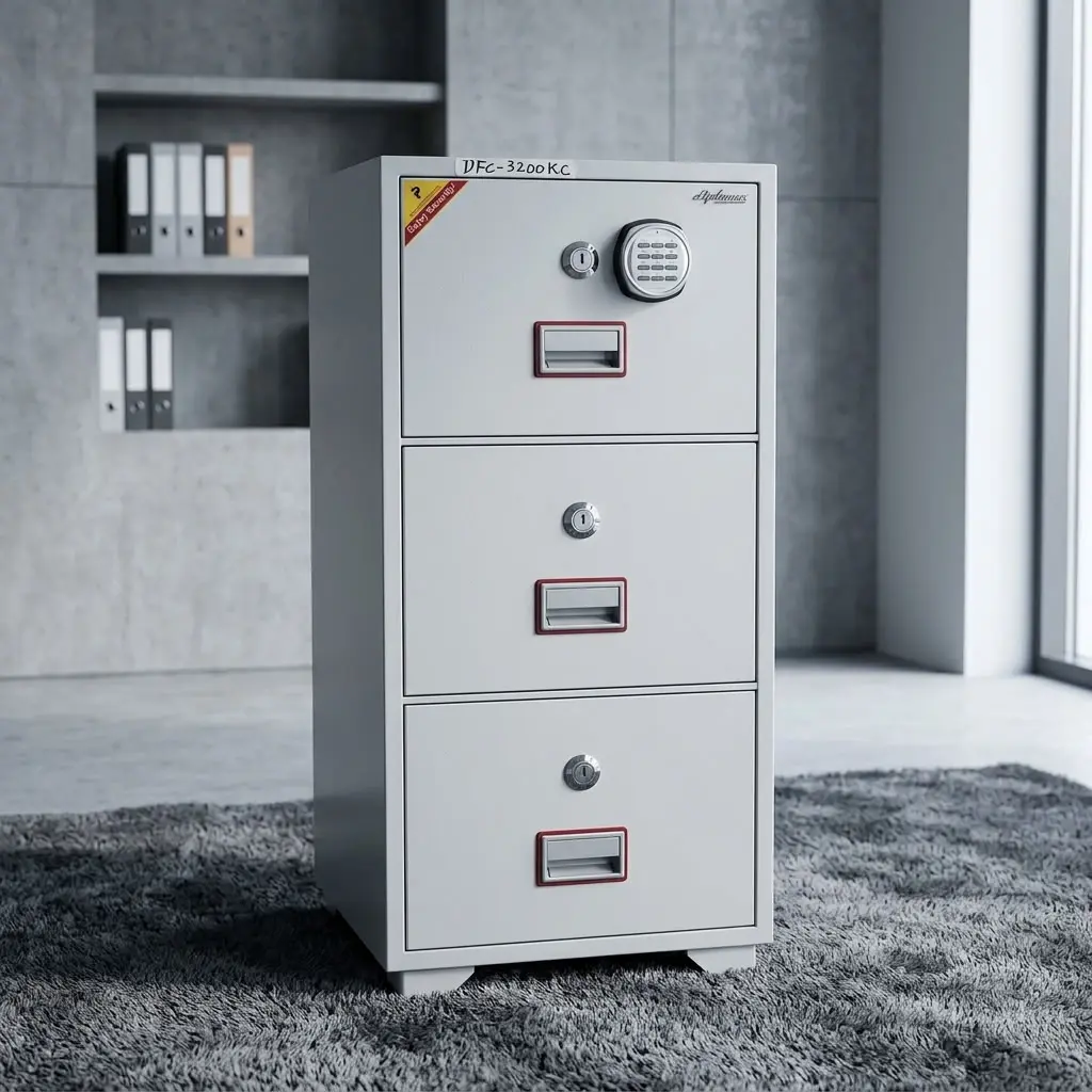 3-Drawer Fireproof Cabinet with Digital Combination Lock